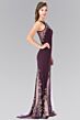 Elizabeth K GL2204 Sheer Back Godet Skirt Dress