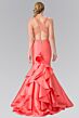 Elizabeth K GL2214 Waterfall Skirt Floral Top X-Back Dress