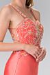 Elizabeth K GL2214 Waterfall Skirt Floral Top X-Back Dress