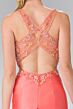 Elizabeth K GL2214 Waterfall Skirt Floral Top X-Back Dress