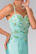 Elizabeth K GL2214 Waterfall Skirt Floral Top X-Back Dress