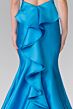 Elizabeth K GL2224 Ruffle Skirt Cutout Racerback Dress