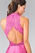 Elizabeth K GL2227 Ruffle Back Embroidered Top Dress
