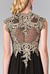 Elizabeth K GL2229 Queen Anne Neckline Embroidered Dress