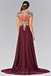 Elizabeth K GL2229 Queen Anne Neckline Embroidered Dress