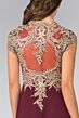 Elizabeth K GL2229 Queen Anne Neckline Embroidered Dress