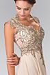 Elizabeth K GL2229 Queen Anne Neckline Embroidered Dress