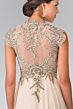 Elizabeth K GL2229 Queen Anne Neckline Embroidered Dress