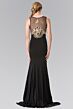 Elizabeth K GL2230 Illusion Bodice Embroidered Dress