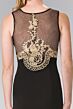 Elizabeth K GL2230 Illusion Bodice Embroidered Dress