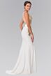 Elizabeth K GL2230 Illusion Bodice Embroidered Dress
