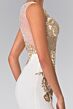 Elizabeth K GL2230 Illusion Bodice Embroidered Dress