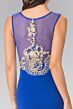 Elizabeth K GL2230 Illusion Bodice Embroidered Dress