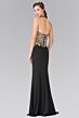 Elizabeth K GL2231 Halter Neckline Embroidered Top Dress