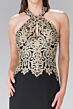Elizabeth K GL2231 Halter Neckline Embroidered Top Dress