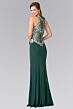 Elizabeth K GL2232 Embroidered Bodice Illusion Back Dress