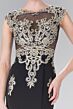 Elizabeth K GL2233 Illusion Bodice Embroidered Dress