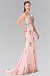 Elizabeth K GL2233 Illusion Bodice Embroidered Dress