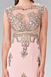 Elizabeth K GL2233 Illusion Bodice Embroidered Dress