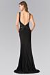Elizabeth K GL2234 Embellished Top Sheer Neck Backless Dress