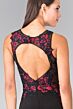 Elizabeth K GL2238 Embroidered Top Cutout Back Dress