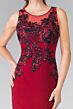 Elizabeth K GL2238 Embroidered Top Cutout Back Dress