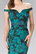 Elizabeth K GL2245 Illusion Neckline Floral Print Dress