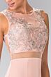 Elizabeth K GL2247 Embroidered Top Faux 2-Piece Dress