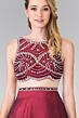 Elizabeth K GL2250 Embellished Illusion Two Piece Dress