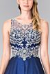 Elizabeth K GL2253 Illusion Back Embellished Top Dress