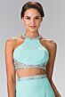 Elizabeth K GL2256 Racerback Embellished Two Piece Dress