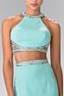 Elizabeth K GL2256 Racerback Embellished Two Piece Dress