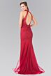 Elizabeth K GL2263 Halter Neckline Cutout Back Embellished Dress