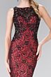 Elizabeth K GL2268 Illusion Back Sequin Lace Dress