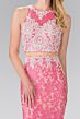 Elizabeth K GL2271 Jewel Neckline Illusion 2-Piece Lace Dress