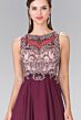 Elizabeth K GL2273 Cutout Back Embellished Bodice Dress