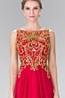 Elizabeth K GL2274 Bateau Neckline Embellished Top Dress