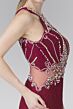 Elizabeth K GL2275 Illusion Waist Halter Neck Lace Dress
