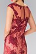 Elizabeth K GL2276 Sheer Neck Godet Skirt Lace Dress