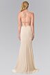 Elizabeth K GL2277 Cutout Back Halter Top 2 Piece Dress