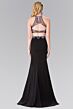 Elizabeth K GL2277 Cutout Back Halter Top 2 Piece Dress
