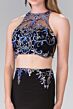 Elizabeth K GL2277 Cutout Back Halter Top 2 Piece Dress
