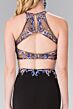 Elizabeth K GL2277 Cutout Back Halter Top 2 Piece Dress