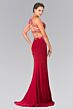 Elizabeth K GL2277 Cutout Back Halter Top 2 Piece Dress