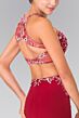 Elizabeth K GL2277 Cutout Back Halter Top 2 Piece Dress