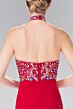 Elizabeth K GL2279 Embellished Top Halter Neck Dress