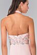 Elizabeth K GL2279 Embellished Top Halter Neck Dress