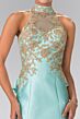 Elizabeth K GL2280 Ruffle Tail Lace Top High Neck Dress