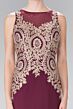 Elizabeth K GL2283 Embroidered Bodice Godet Skirt Dress
