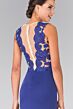 Elizabeth K GL2286 Embroidered Top Illusion Neckline Dress